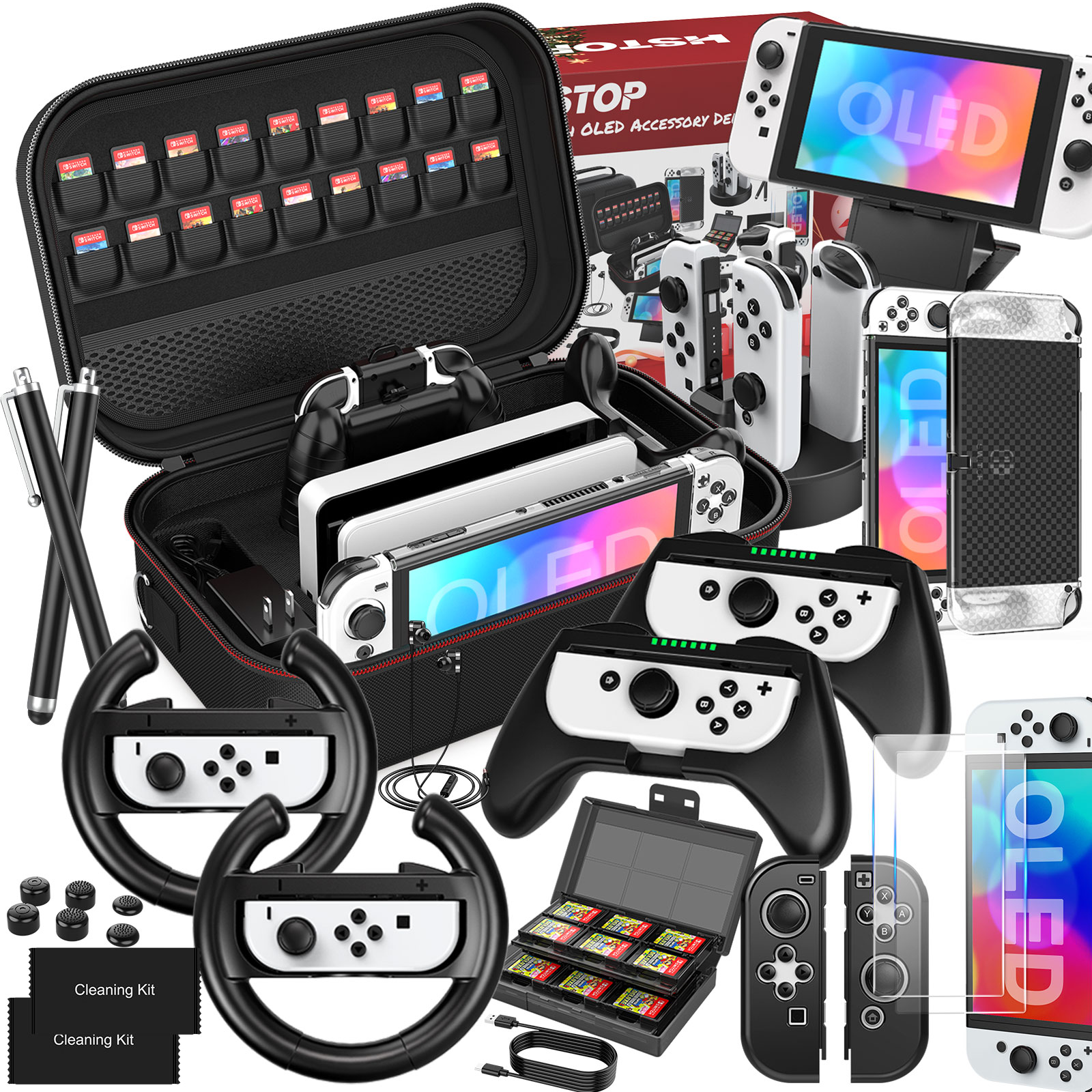Men Accessories Kit Bag - 28 в 1 для Switch OLED