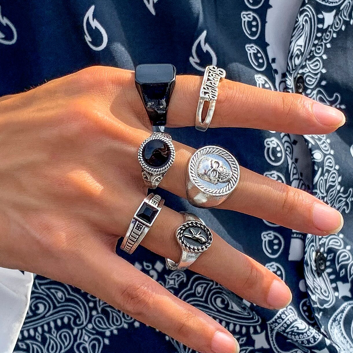 Men Accessories All - 6 шт./набор, винтажный набор колец в