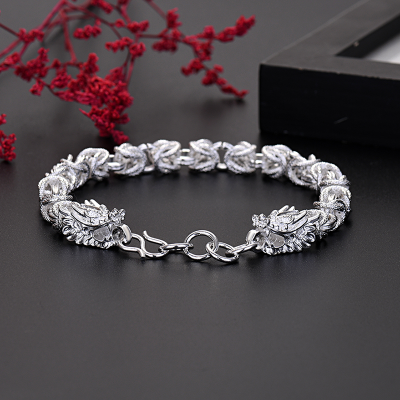 Men Accessories Chain And Bracelet - Браслет из серебра 925 пробы с