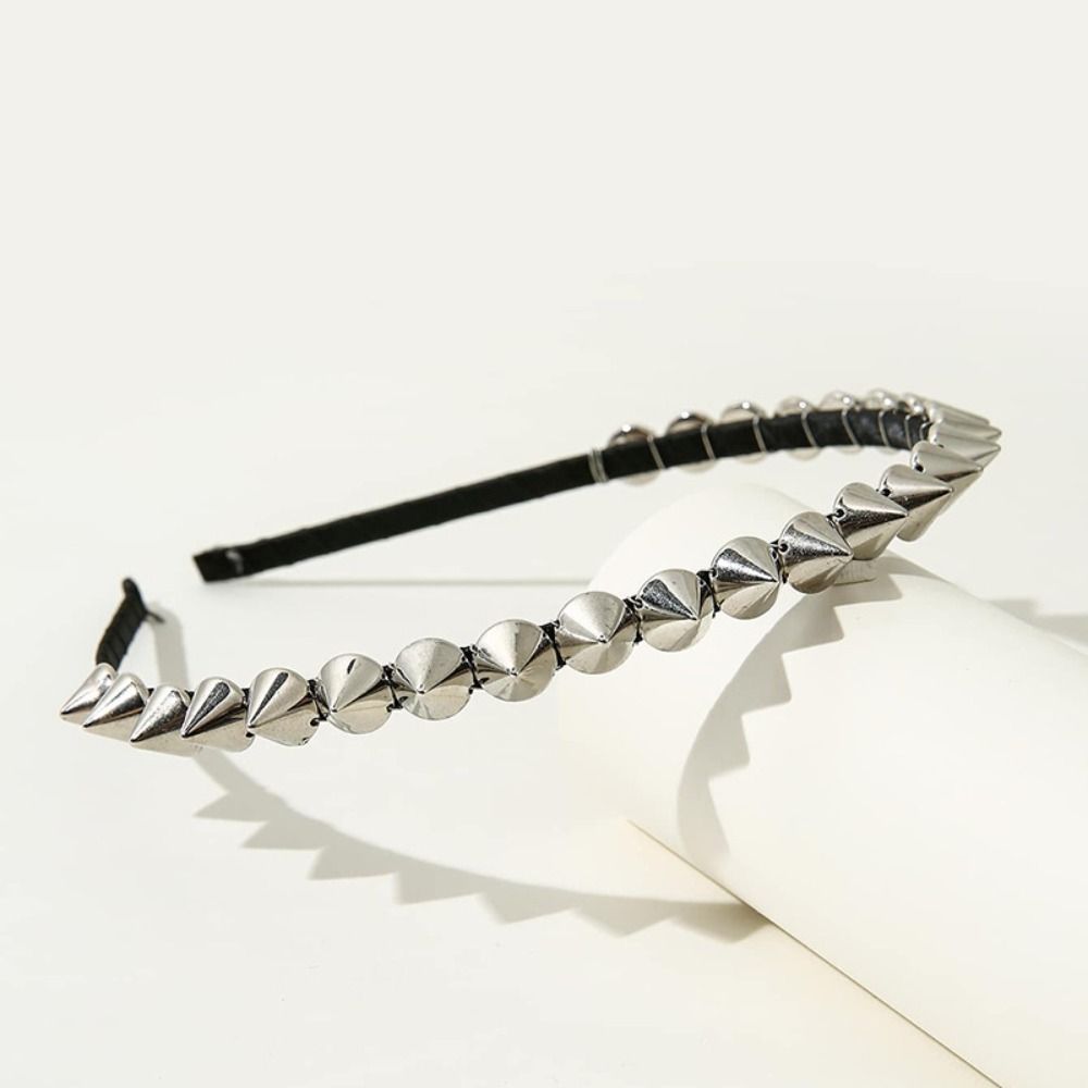 Men Accessories In Silver - Металлическая повязка на голову в стиле