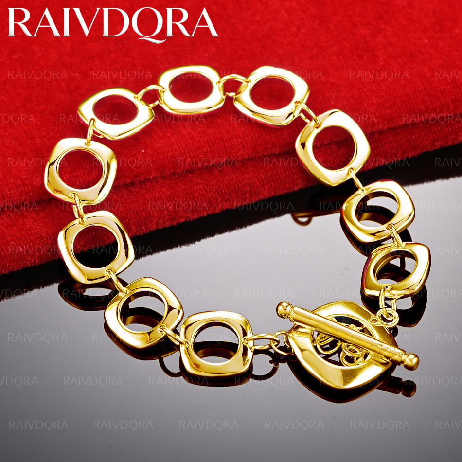 Men Accessories Chain And Bracelet - Круглый браслет-цепочка с позолотой 18 карат