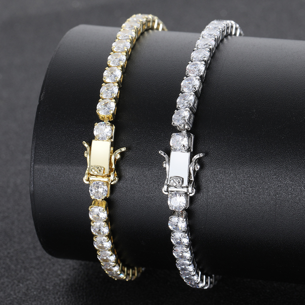 Men Accessories Chain And Bracelet - Теннисный браслет из серебра 925 пробы,