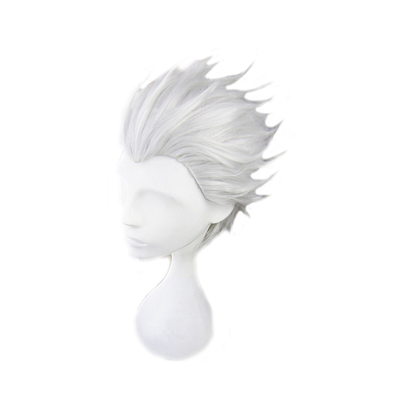 Men Accessories In Silver - Парик для косплея Vergil, короткий серебристо-серый,