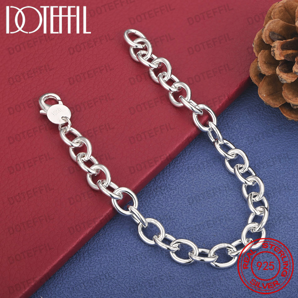 Men Accessories Chain And Bracelet - Браслет-цепочка из стерлингового серебра 925 пробы,