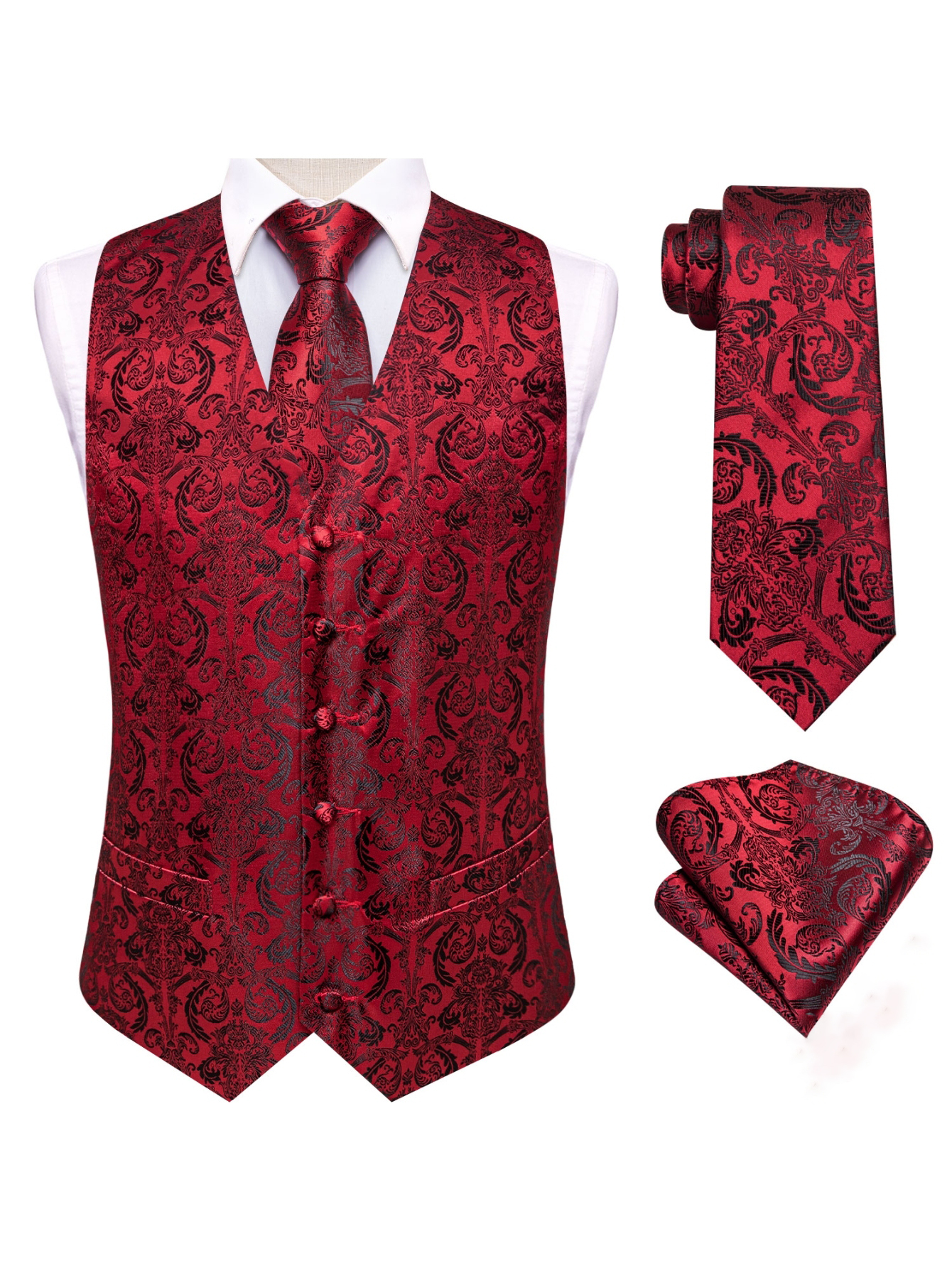Красный жаккардовый галстук-ба – обзор и цена Men'S Accessories Office