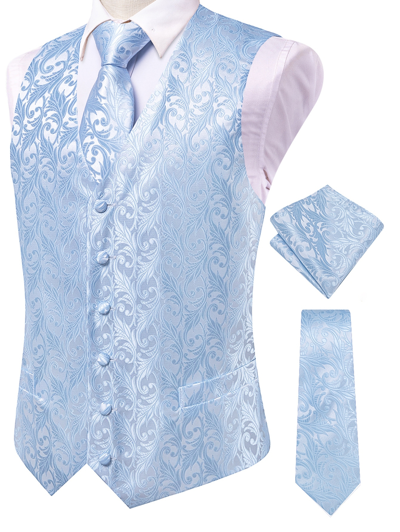 Светло-голубой жаккардовый жил – обзор и цена Men'S Accessories Office