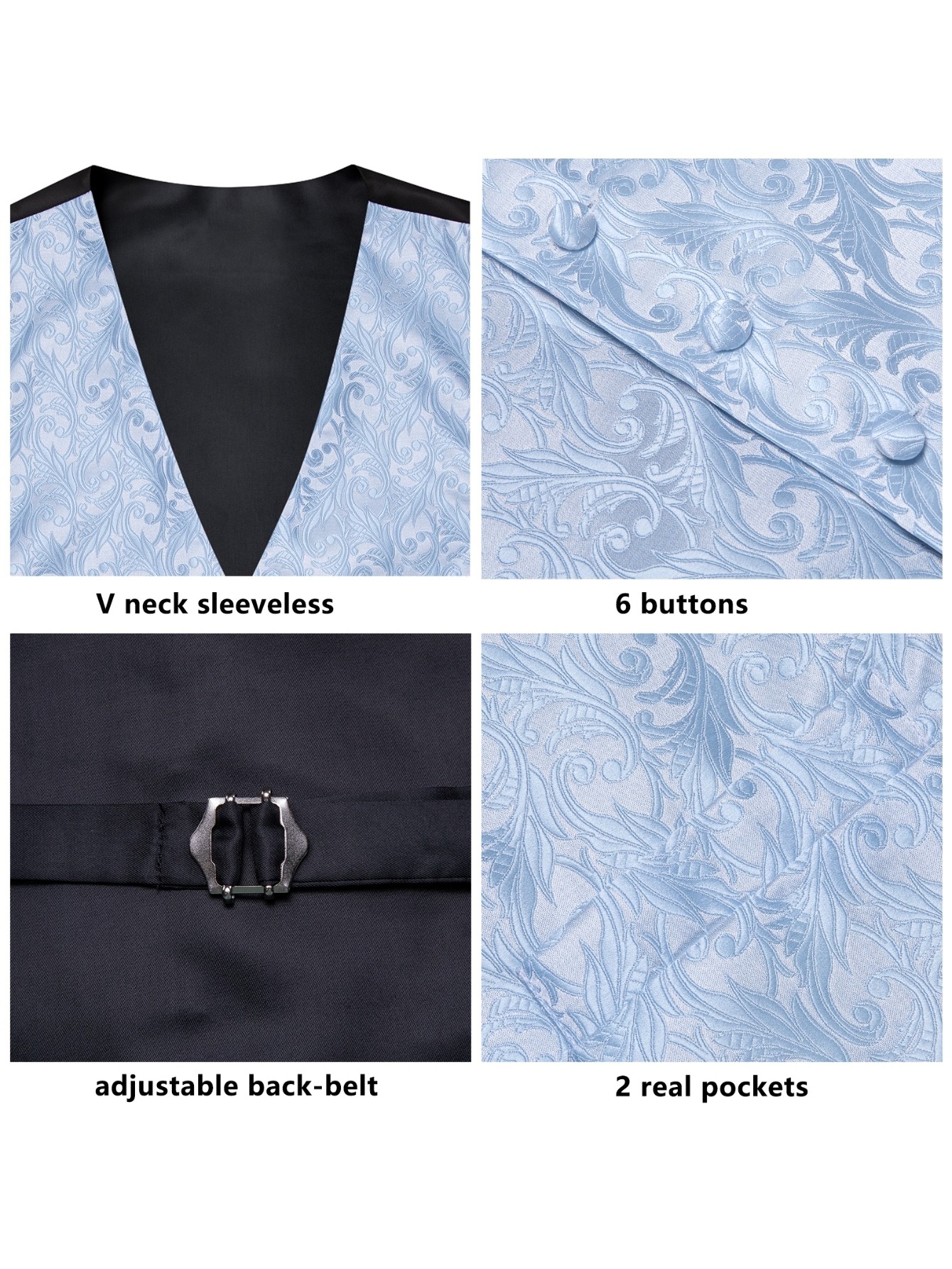 Светло-голубой жаккардовый жил – обзор и цена Men'S Accessories Office